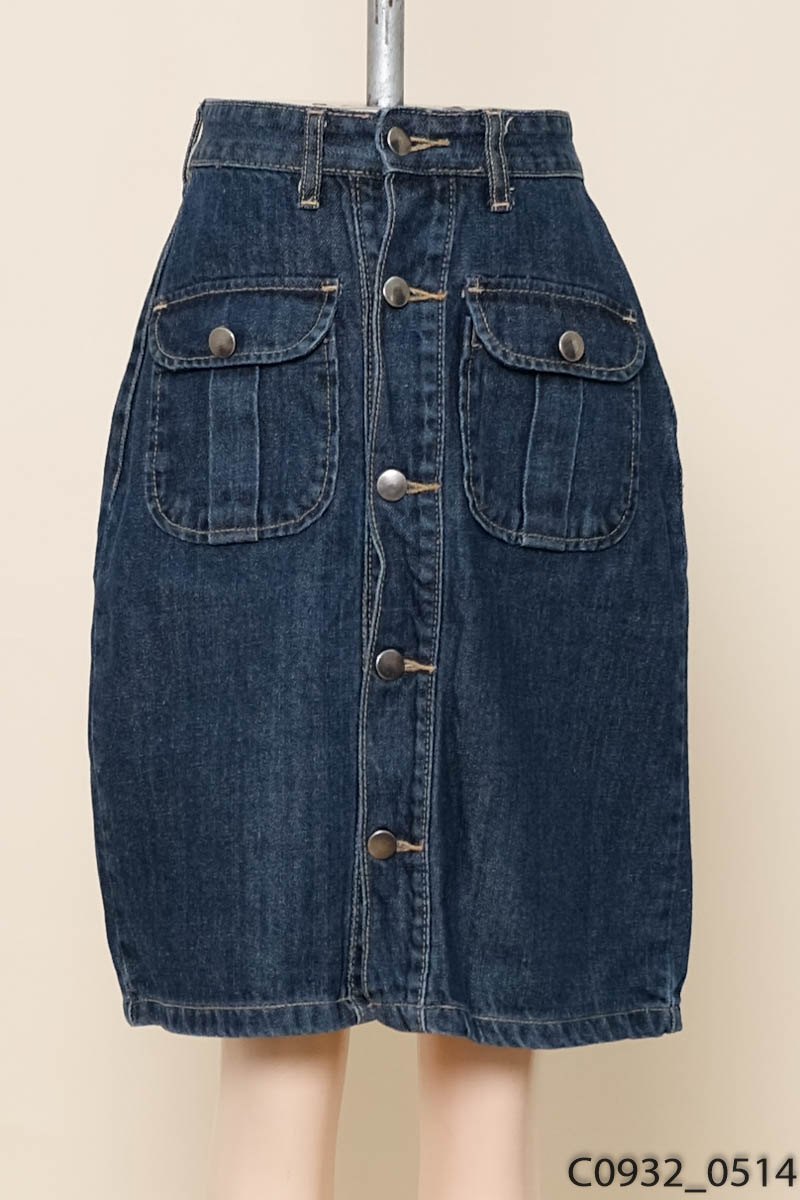 Chân váy jeans xanh đậm ASOS