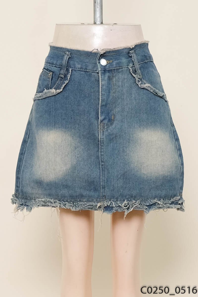 Chân váy jeans xanh