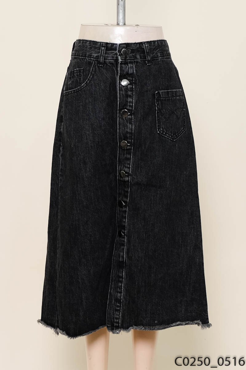 Chân váy jeans đen