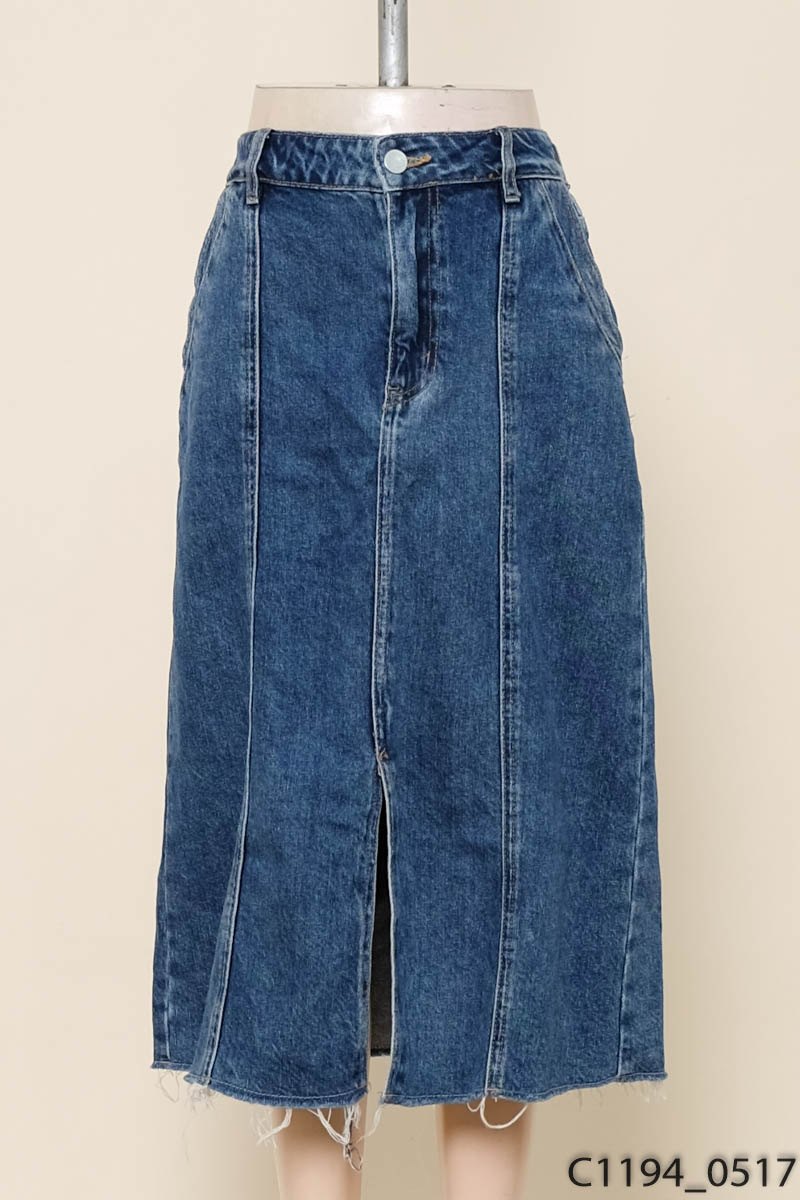 Chân váy jeans xanh