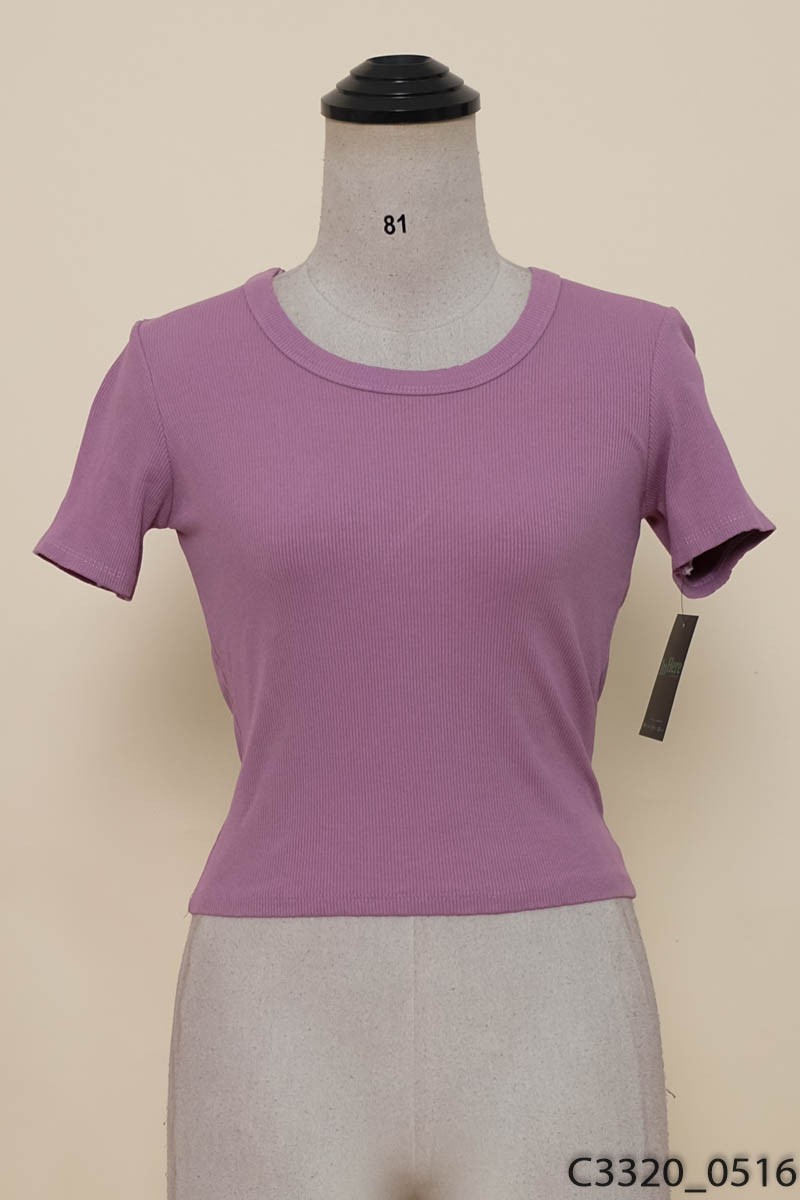 HER CLOTHING - Áo tím cộc tay