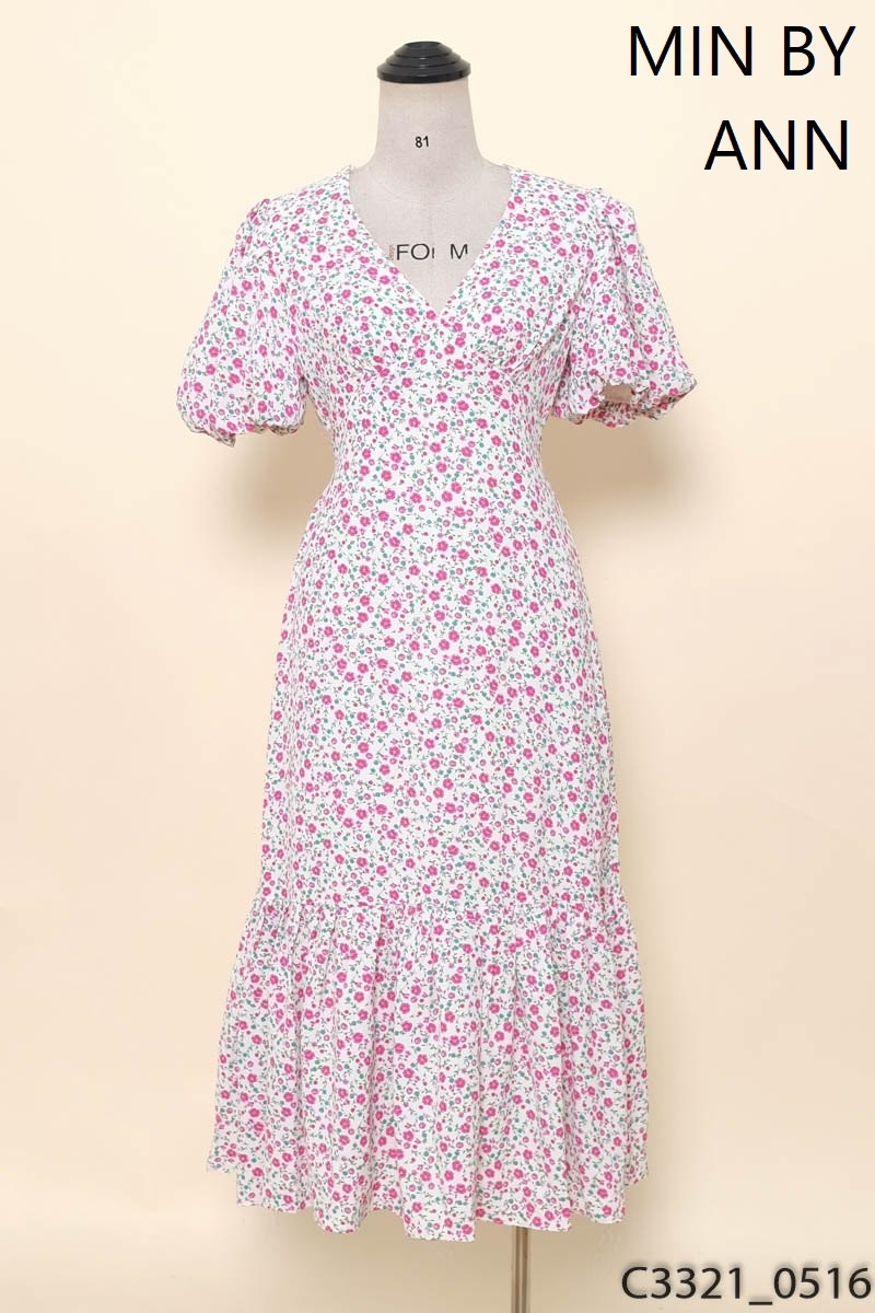 MIN BY ANN - Đầm hoa hồng New Tags