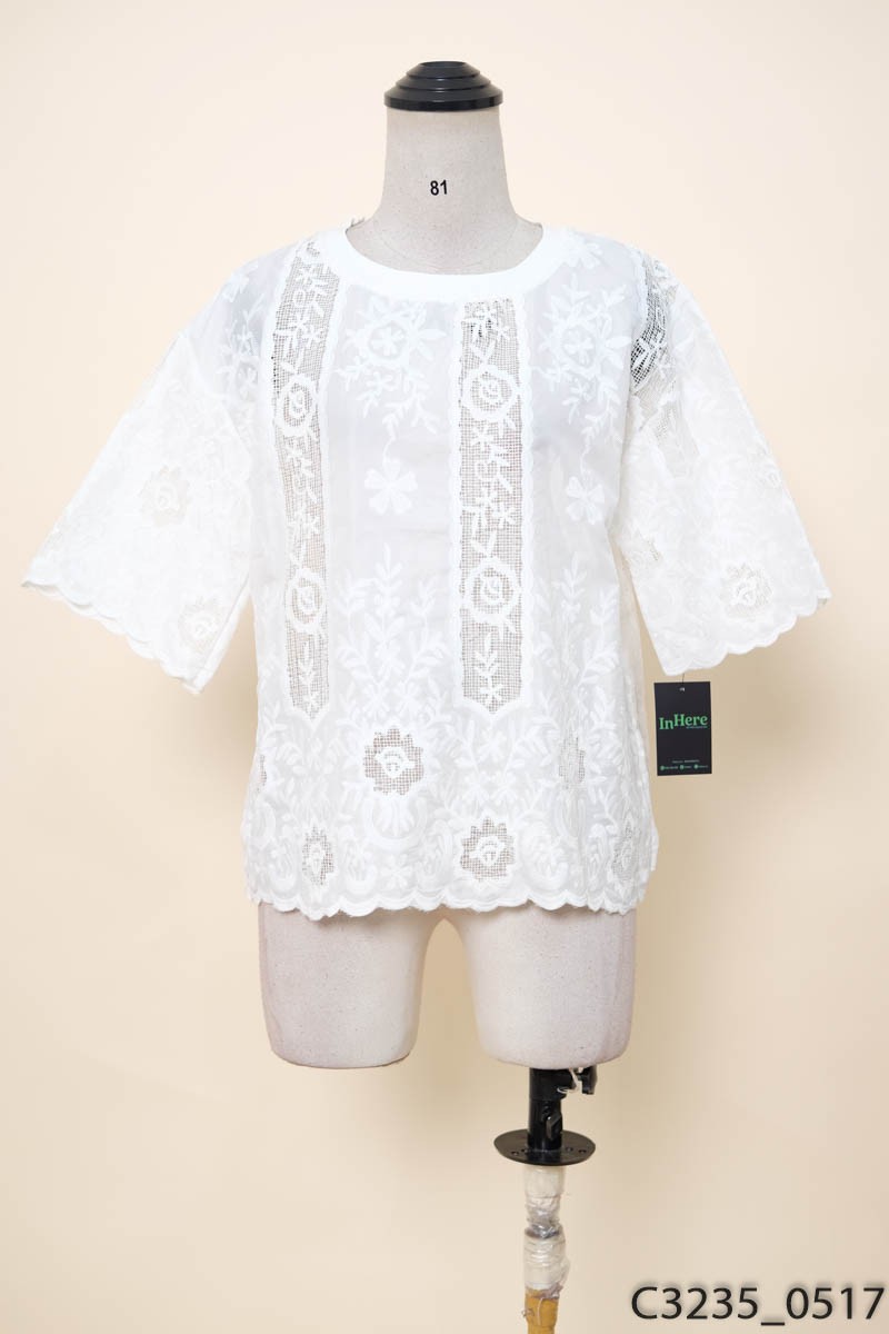 Áo trắng tay lỡ New Tags