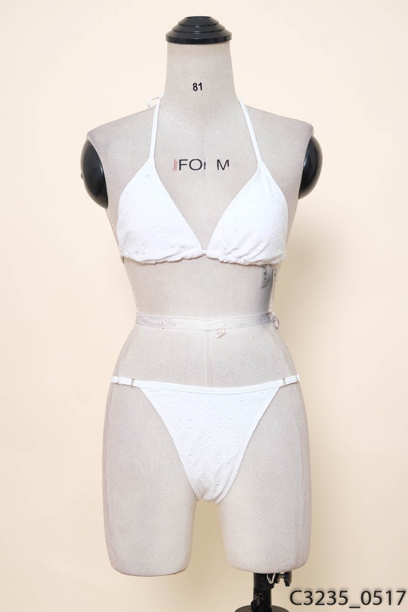 Set bikini trắng 3 món Shein