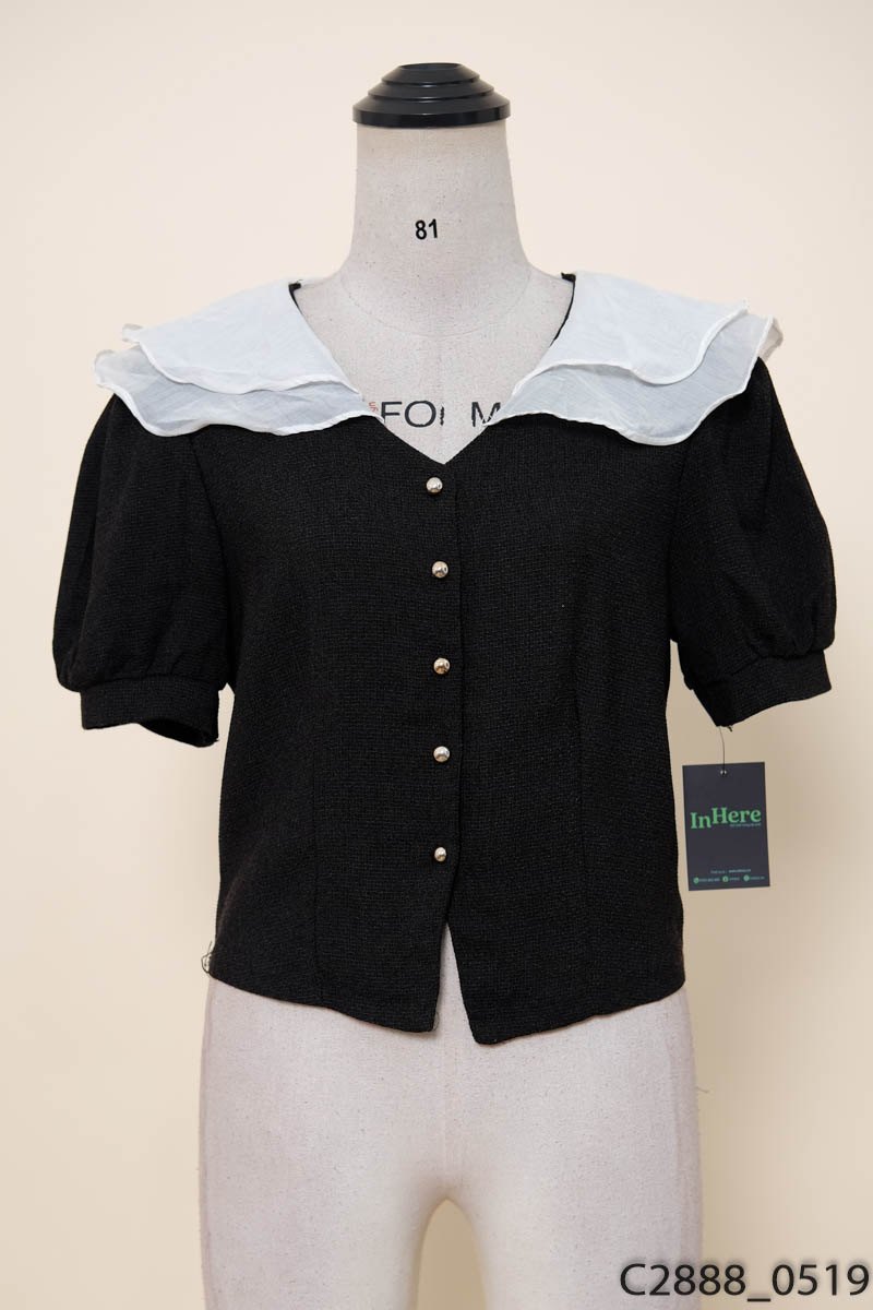 Áo đen cổ bèo