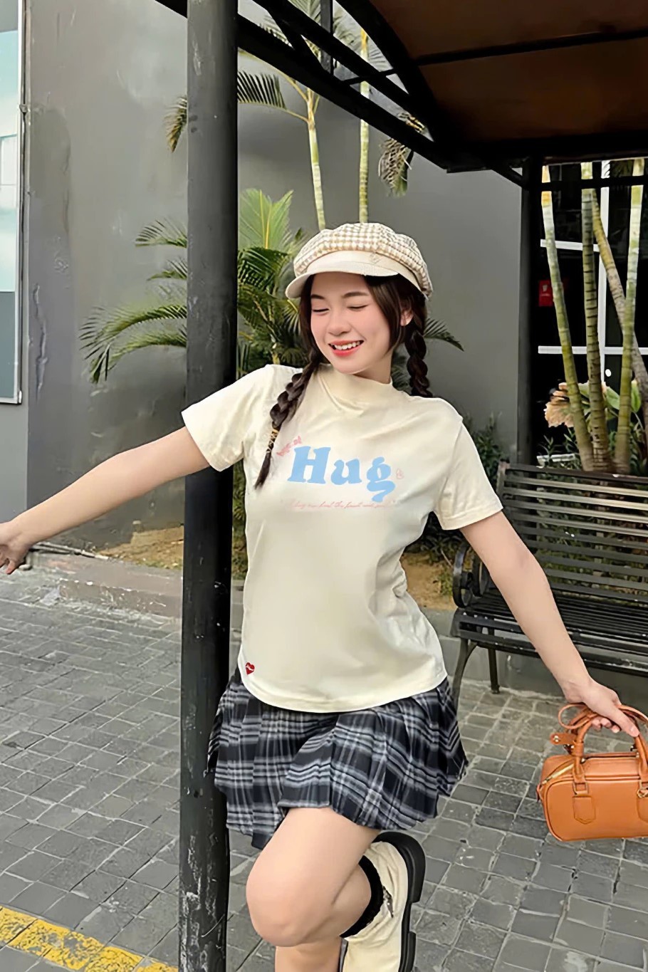 BYCAMCAM- Áo thun be chữ xanh New Tags