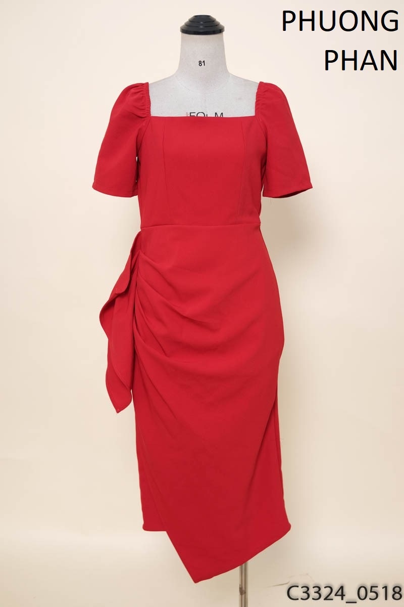 PHUONG PHAN DESIGN - Đầm đỏ New Tags