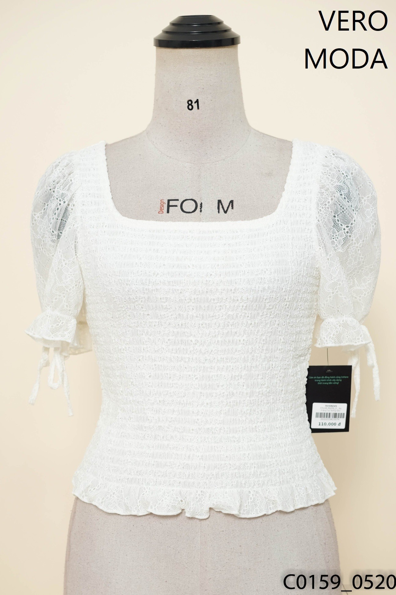 Áo trắng tay bồng bèo VERO MODA
