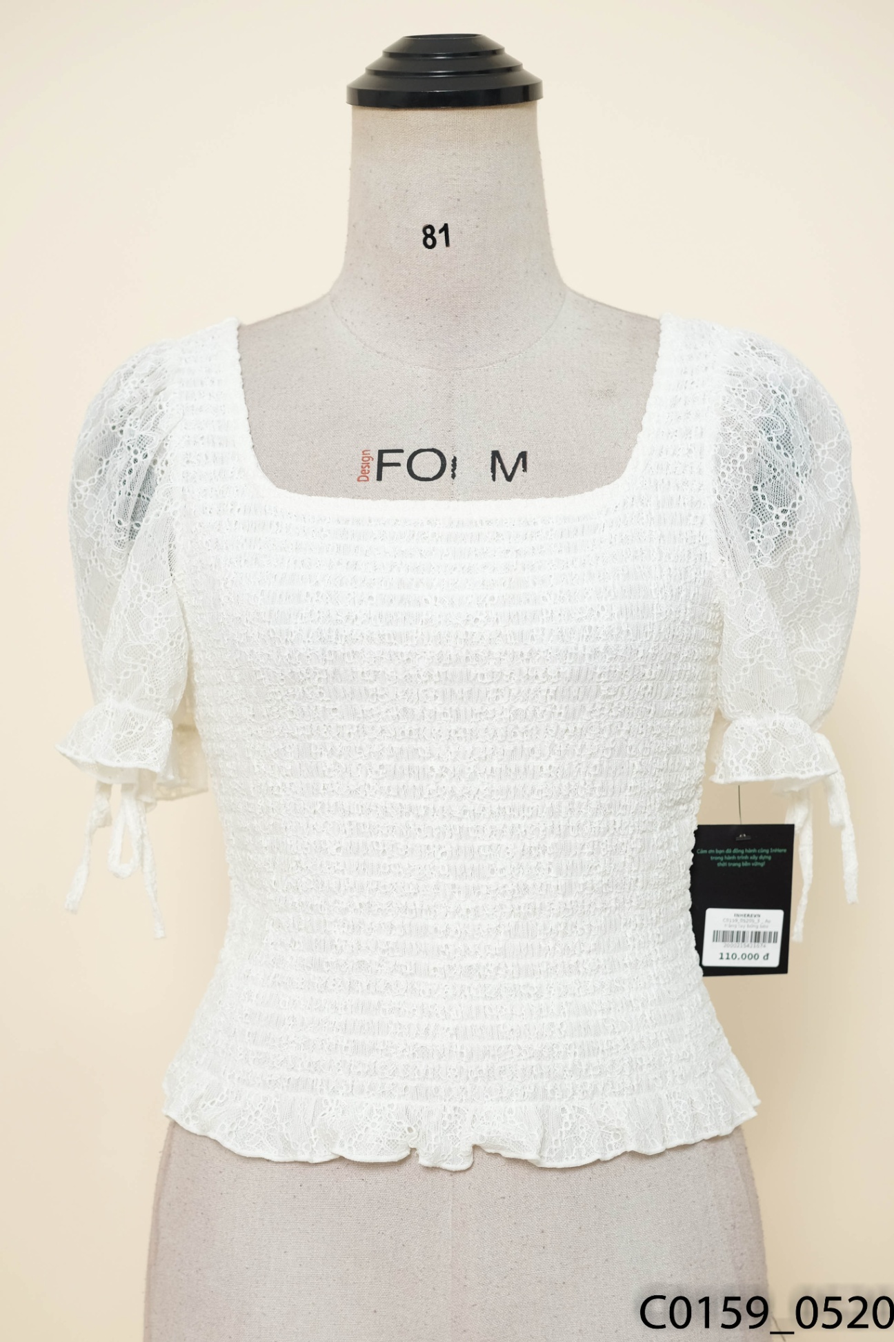 Áo trắng tay bồng bèo VERO MODA