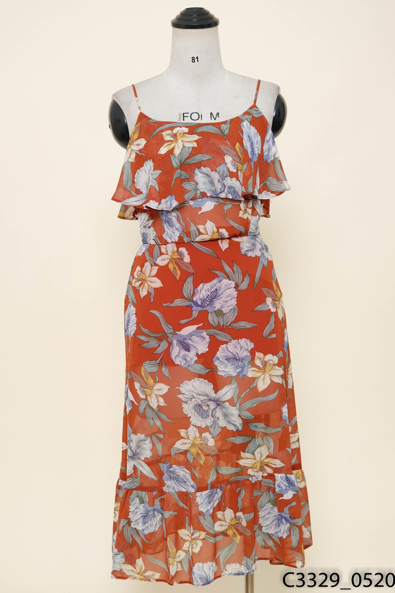 DOROTHY PERKINS - Đầm 2 dây cam hoa