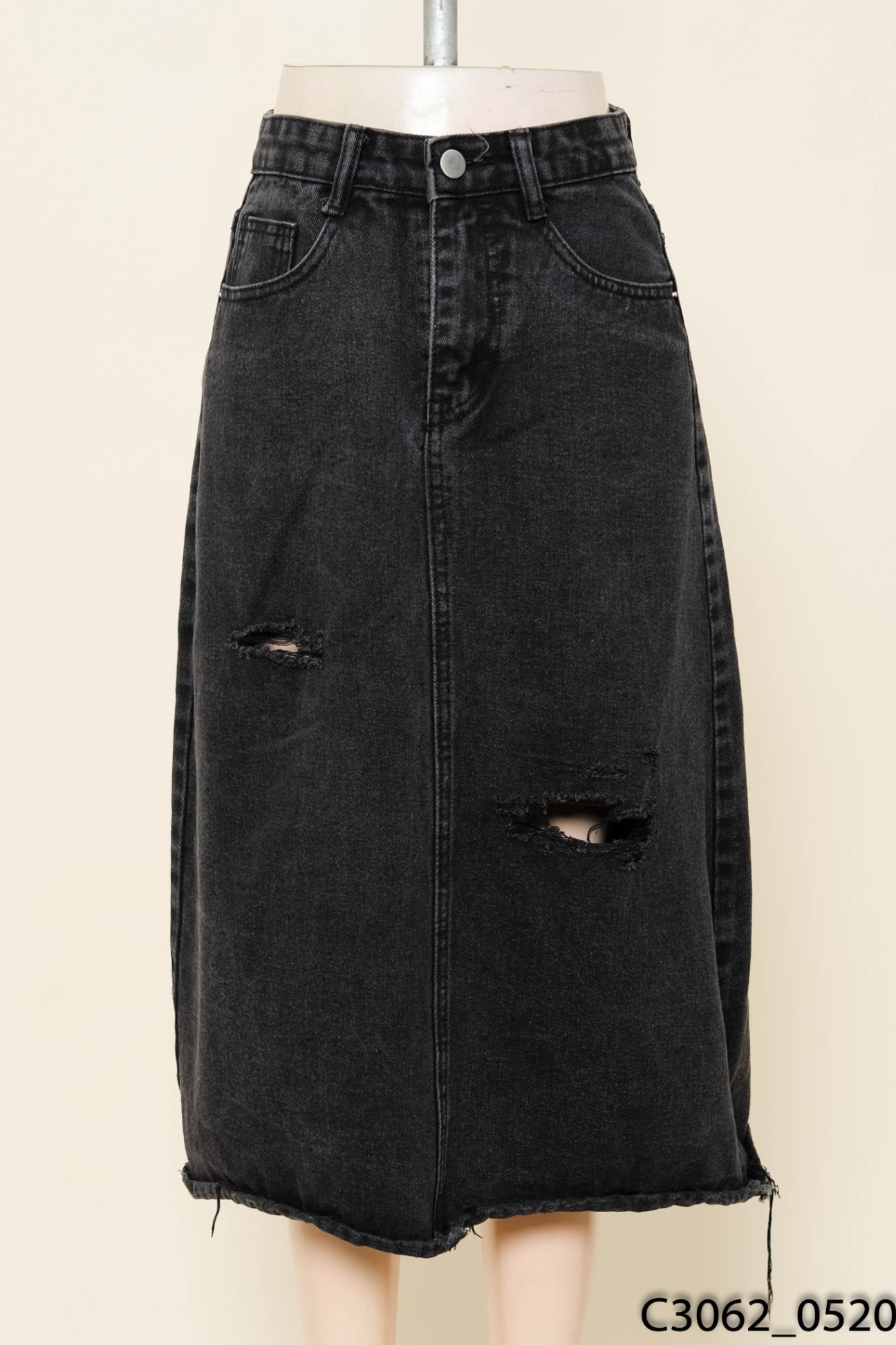 Chân váy jeans đen
