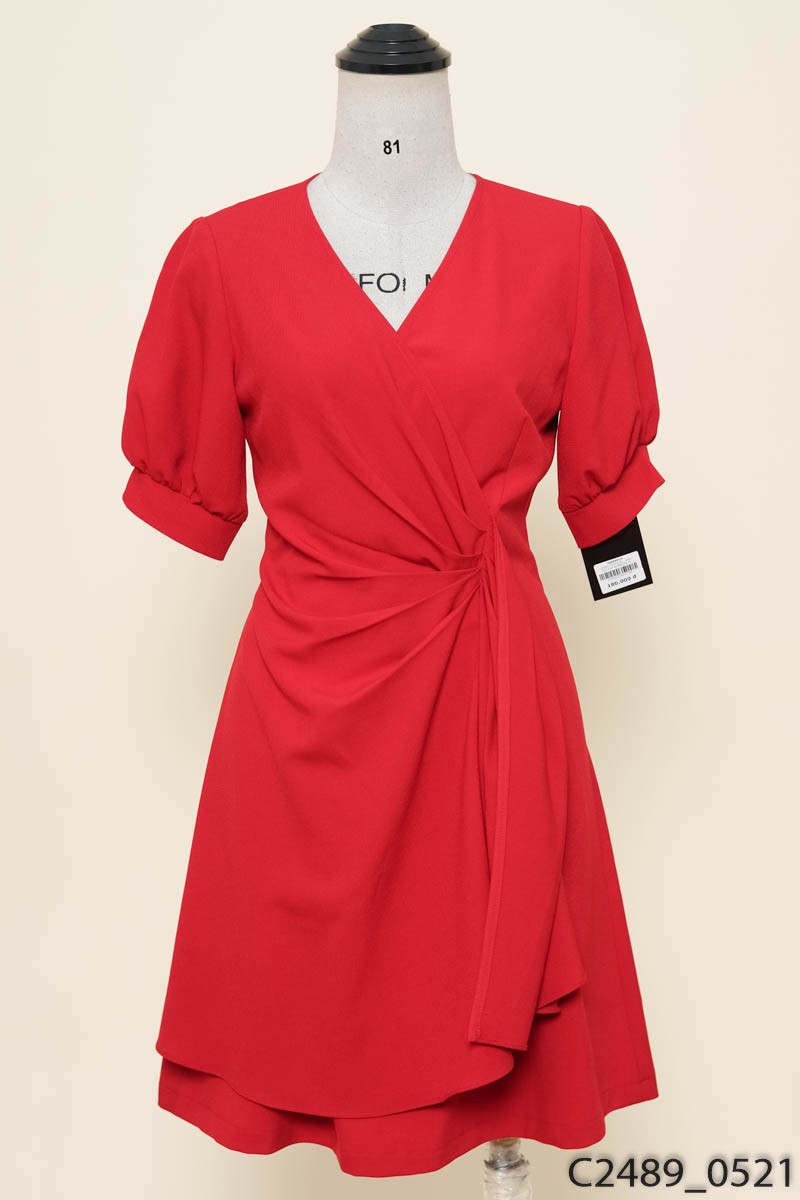 Đầm đỏ nhún eo Beaute by V