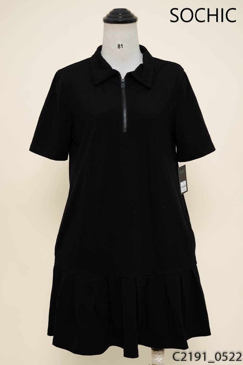 SOCHIC - Đầm polo đen
