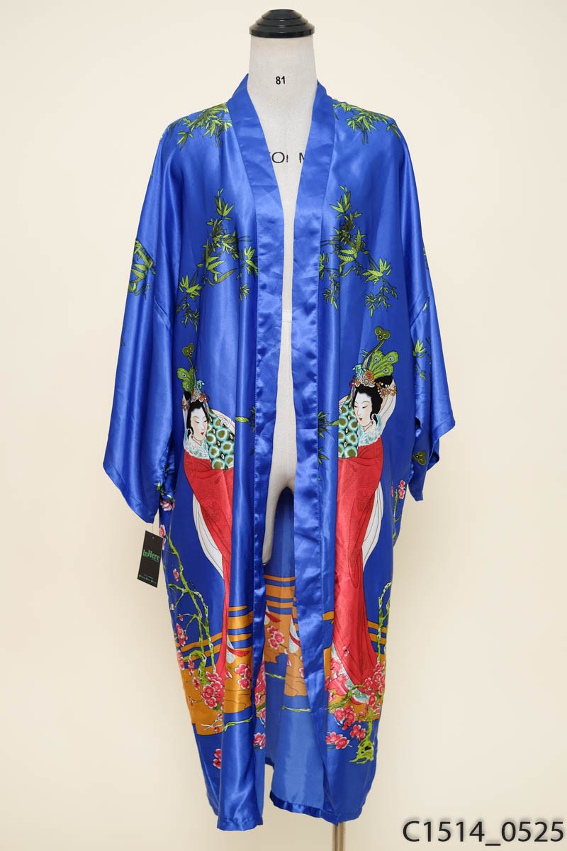 Áo khoác lụa xanh