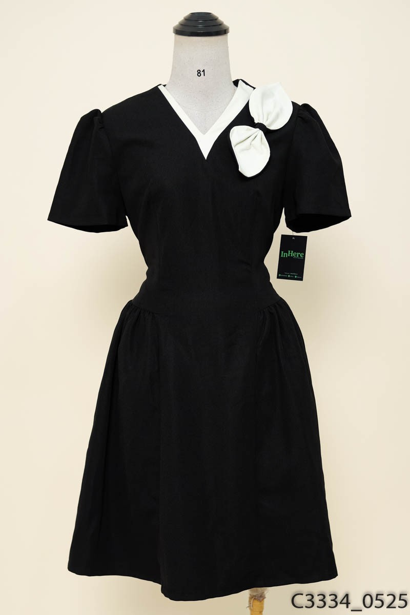 PHUONG PHAN DESIGN - Đầm đen nơ be