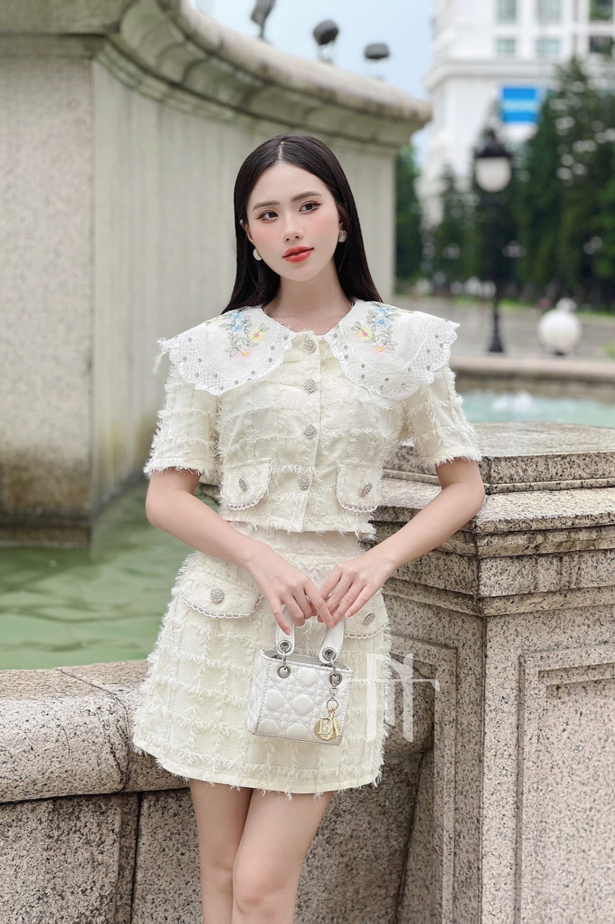 TN DESIGN- Set trắng tua dua
