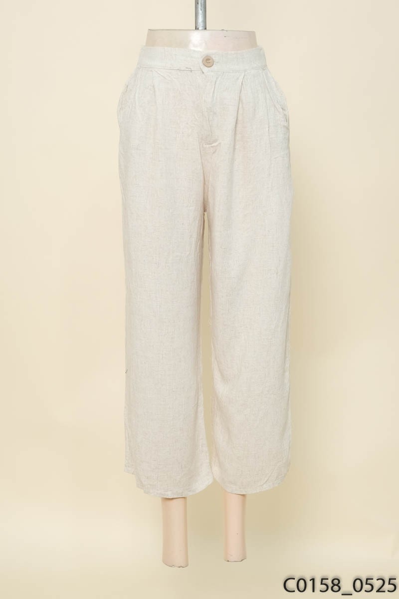 Quần linen be