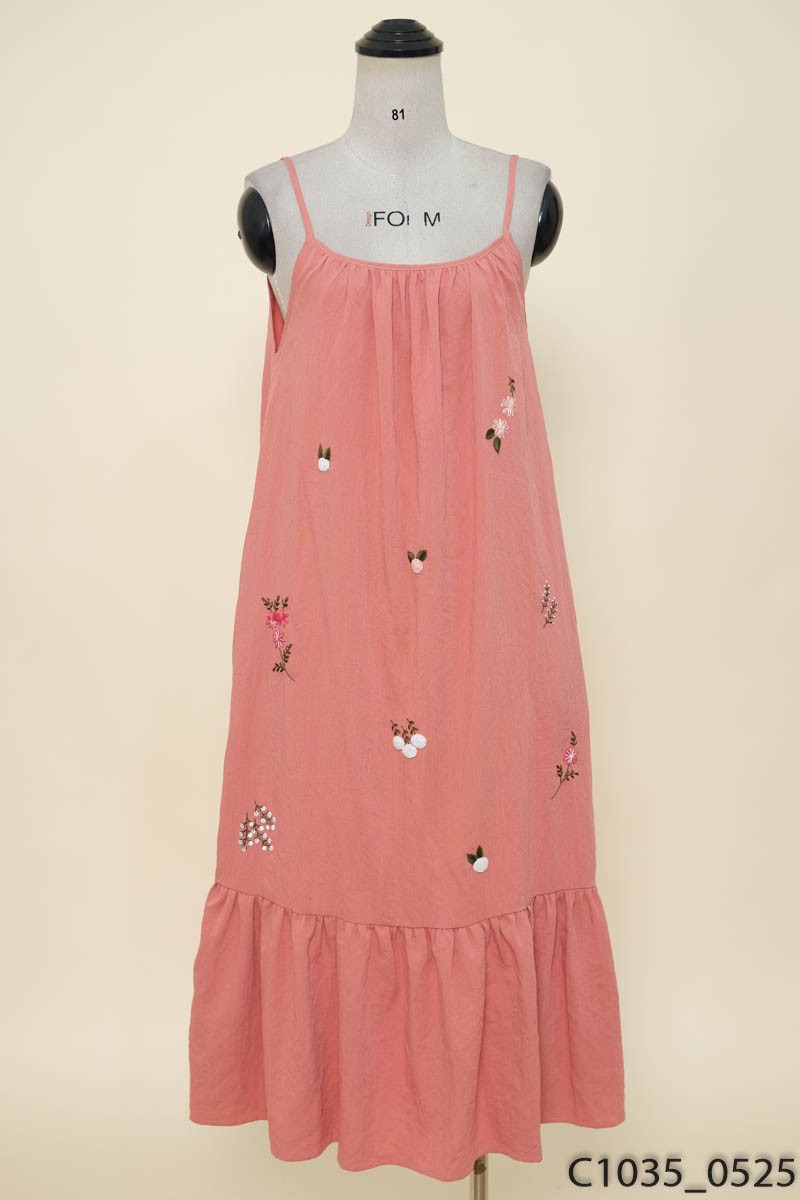 NHÀ RƠM - Đầm hồng 2 dây New Tags