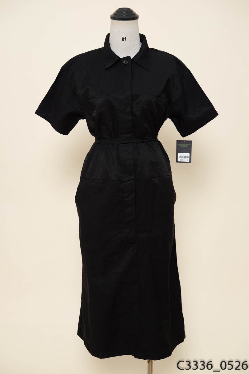 Đầm đen kèm đai New Tags