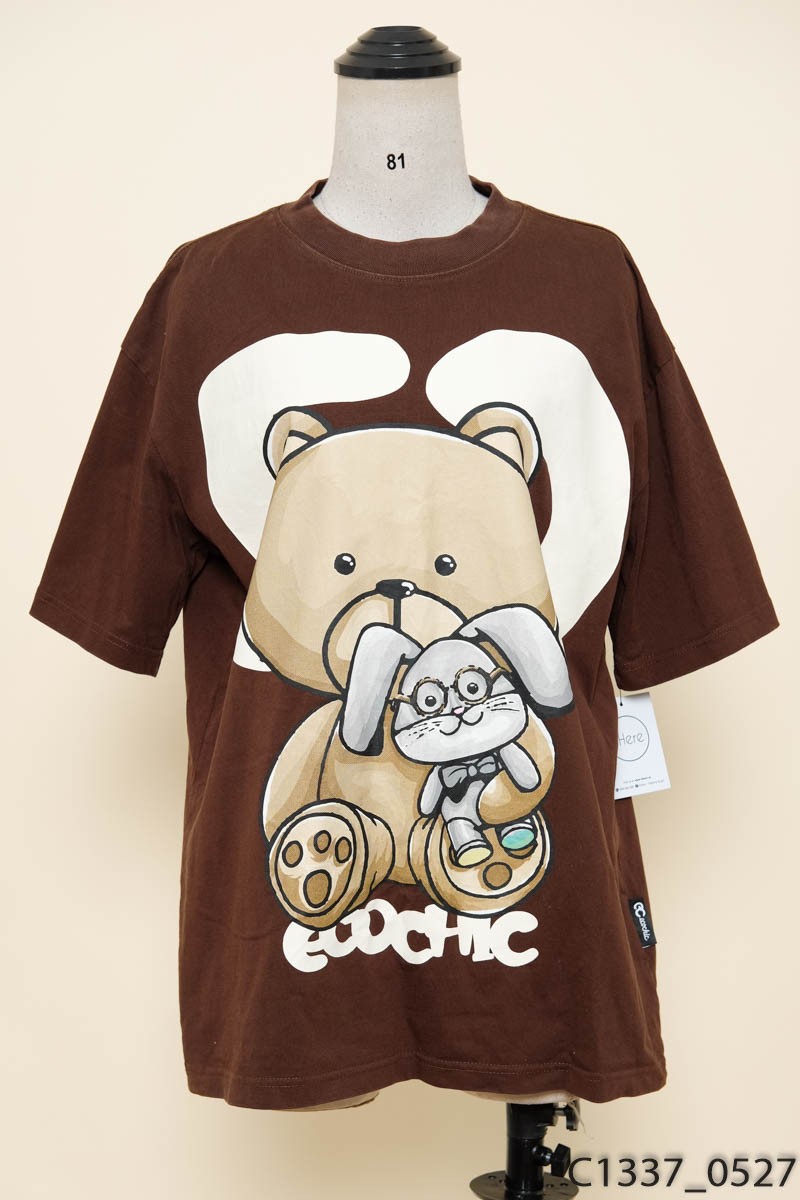 ECOCHIC - Áo nâu in hình