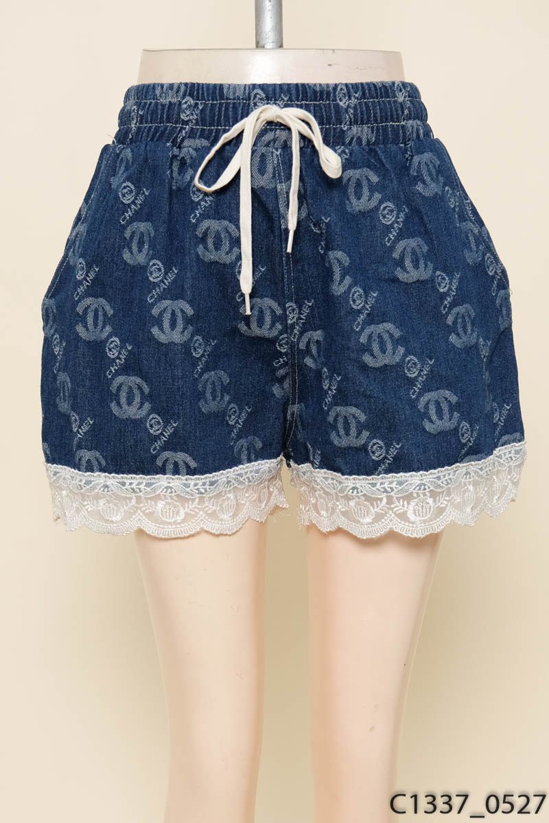 Quần shorts jeans xanh