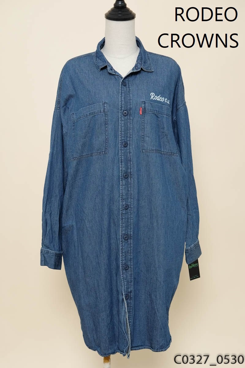 RODEO CROWNS - Đầm jeans xanh