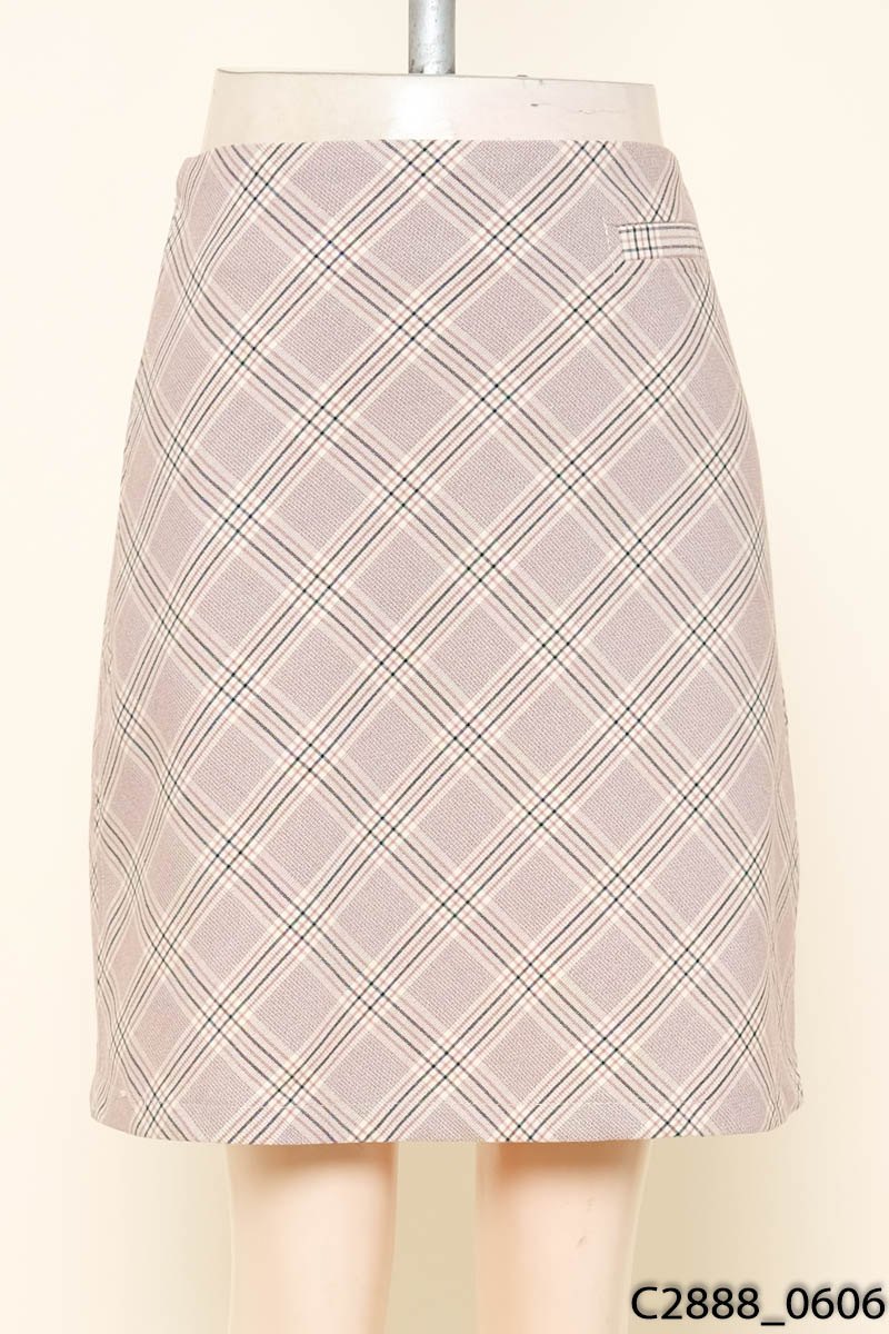Chân váy hồng kẻ New Tags