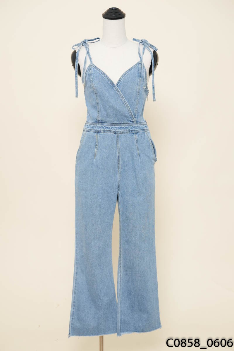 Yếm jeans 2 dây xanh