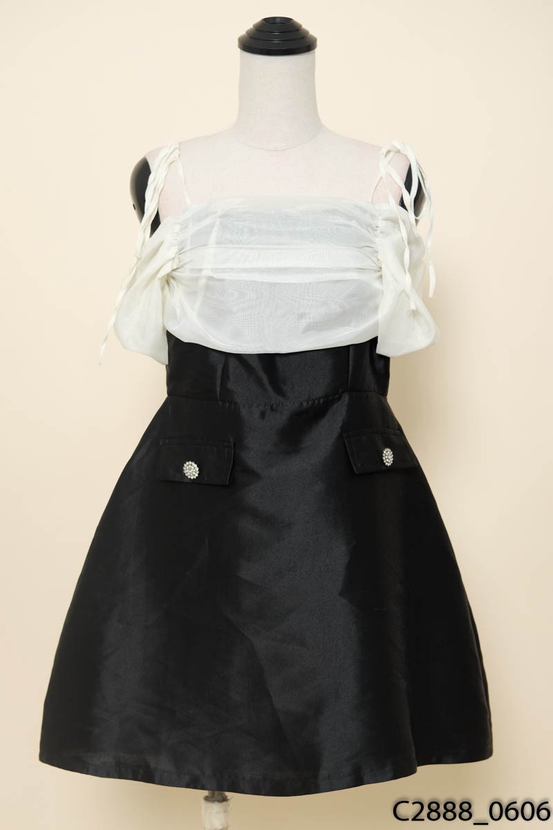 MIN BOUTIQUE- Đầm đen bèo be