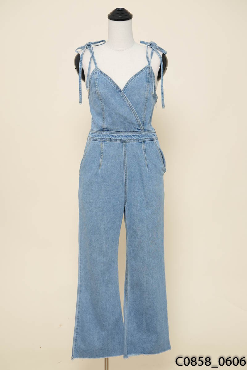 Yếm jeans 2 dây xanh