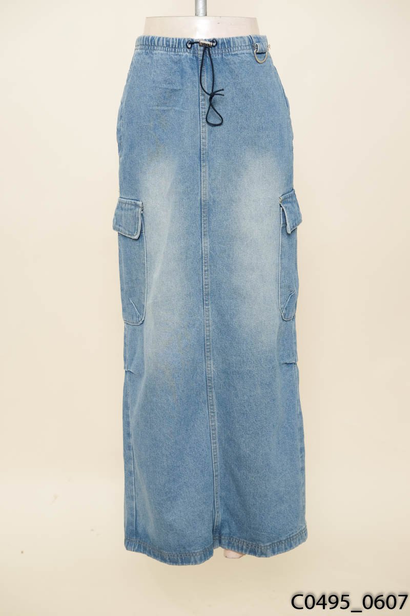 Chân váy jeans xanh