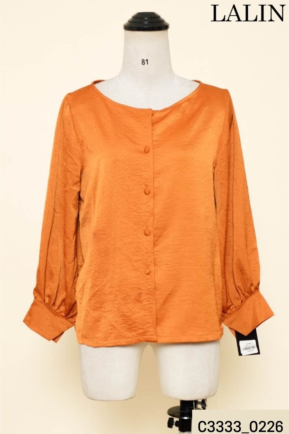 LALIN-Áo lụa cam