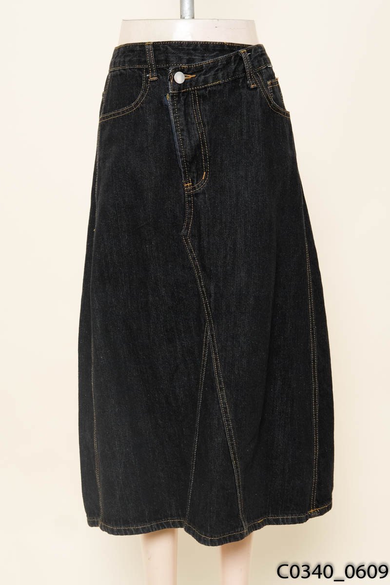 Chân váy jeans đen