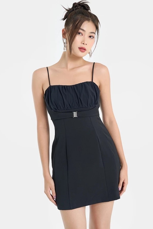 Đầm 2 dây đen Juno New Tags