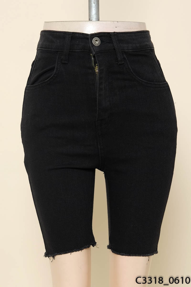 Quần ngố jeans đen
