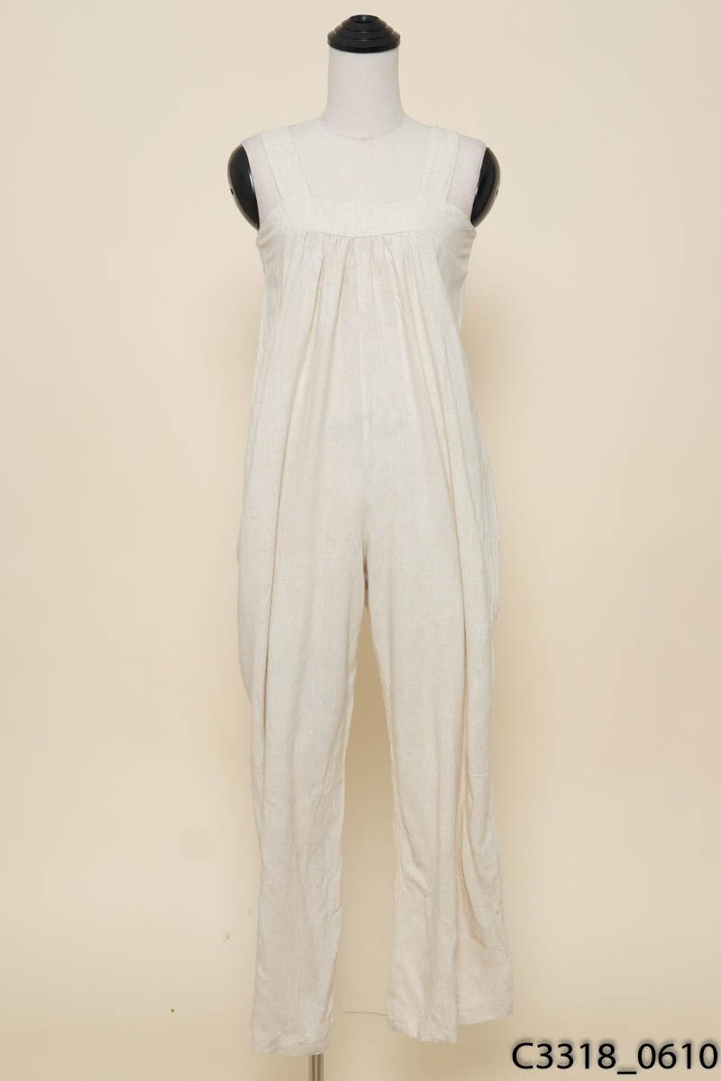 Jumpsuit 2 dây be