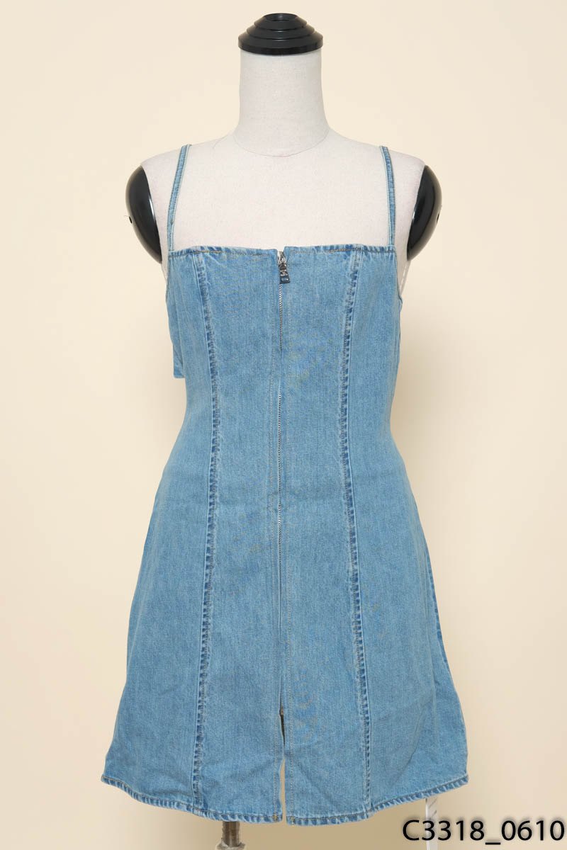 Đầm jeans xanh dây vai New Tags