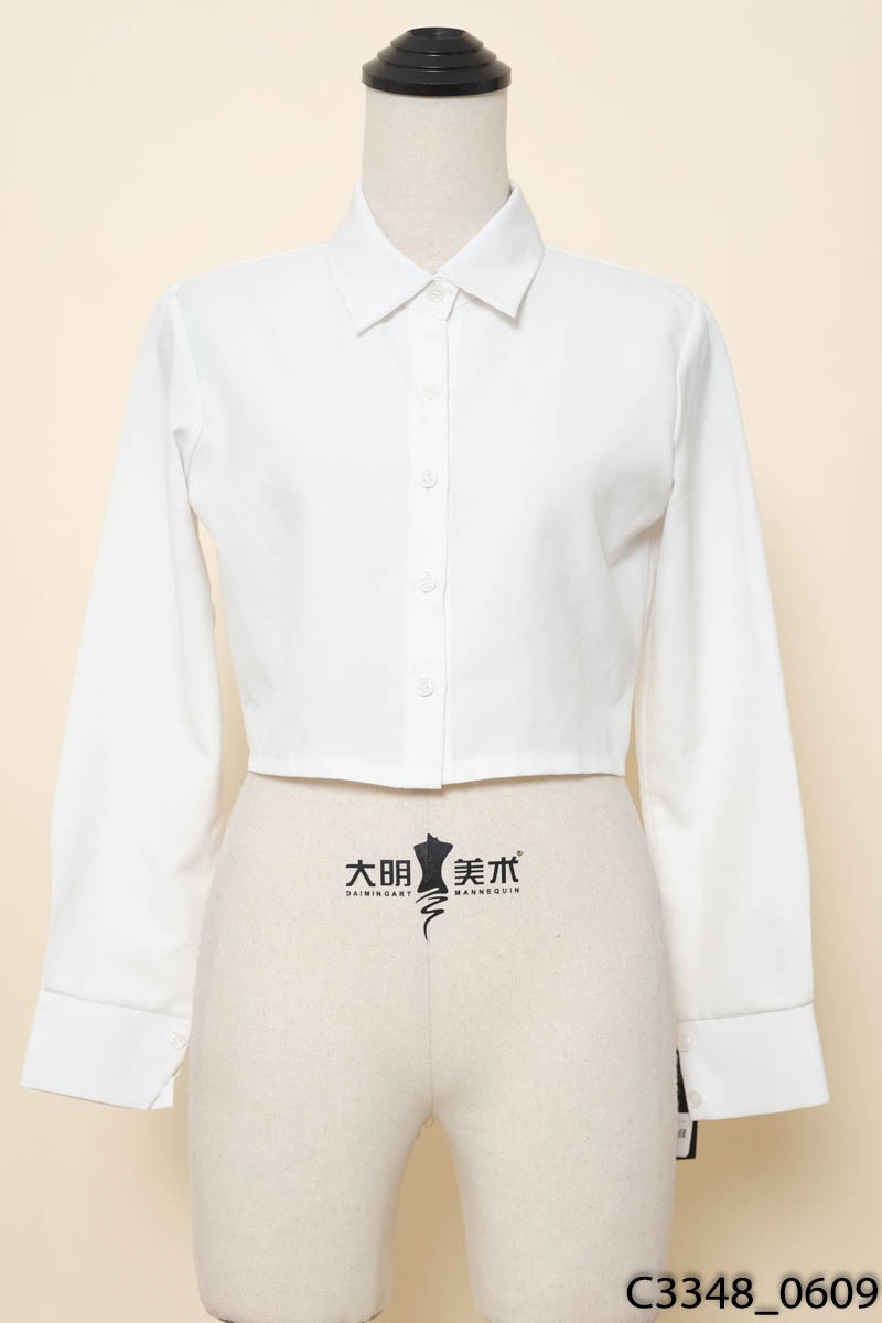 DALLA- Áo sơ mi trắng croptop