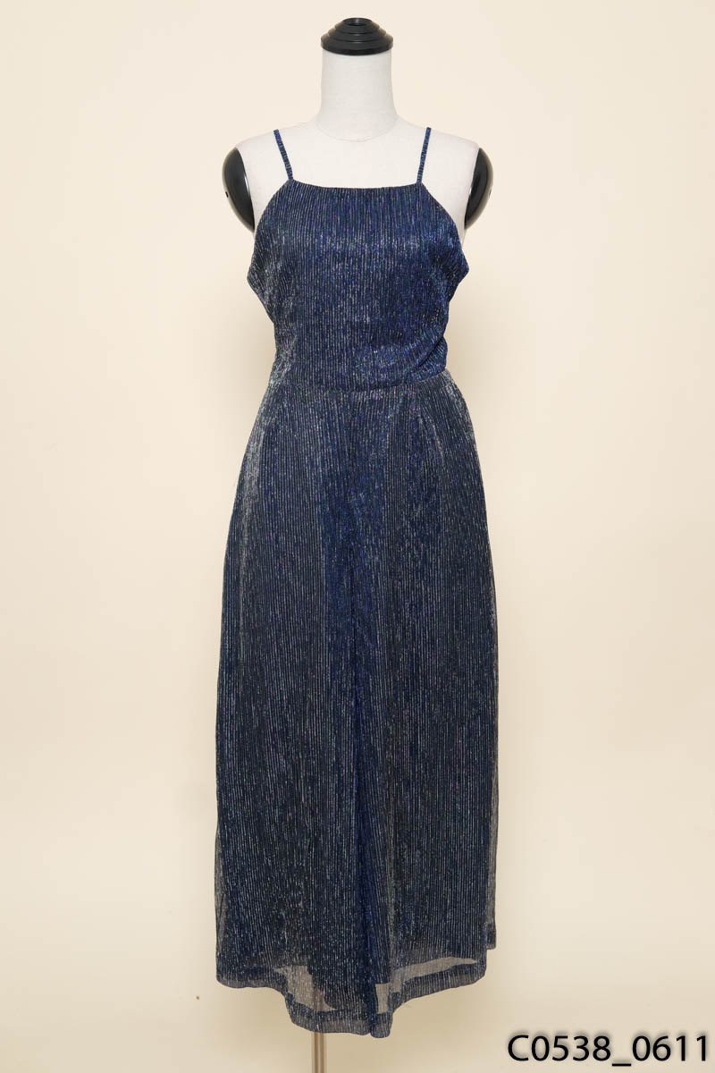 Jumpsuit xanh dây lưng