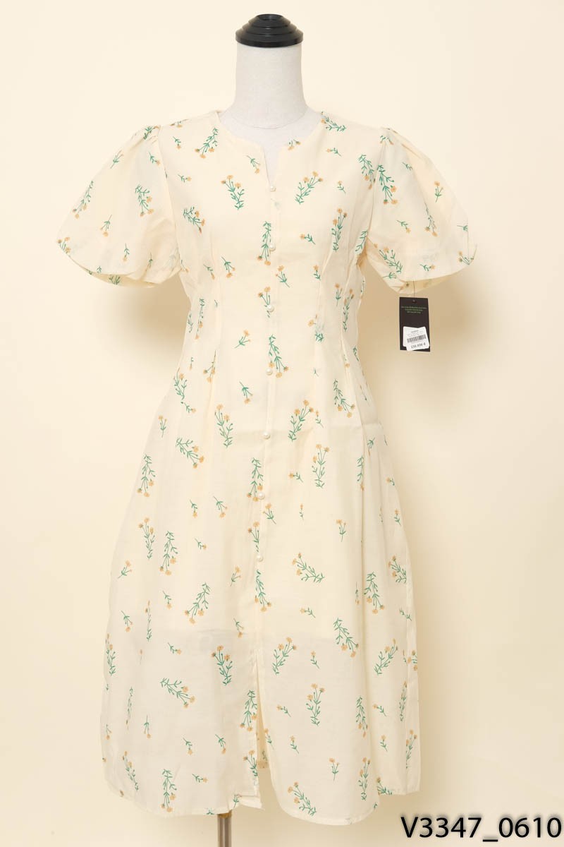 Đầm hoa be New Tags