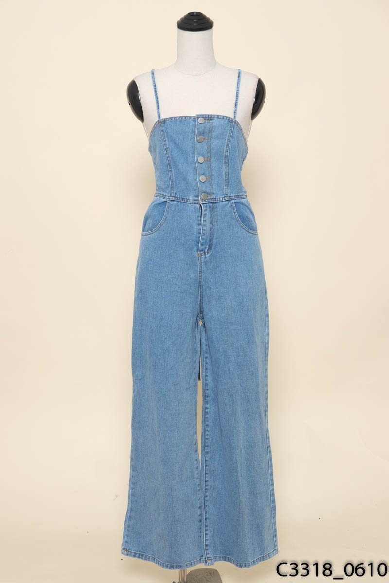 Jumpsuit jeans xanh