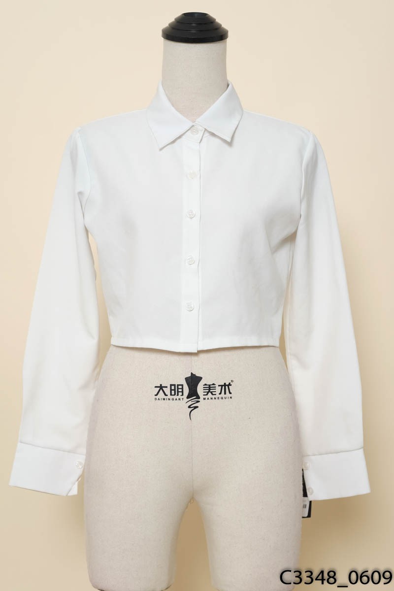 DALLA- Áo sơ mi trắng croptop