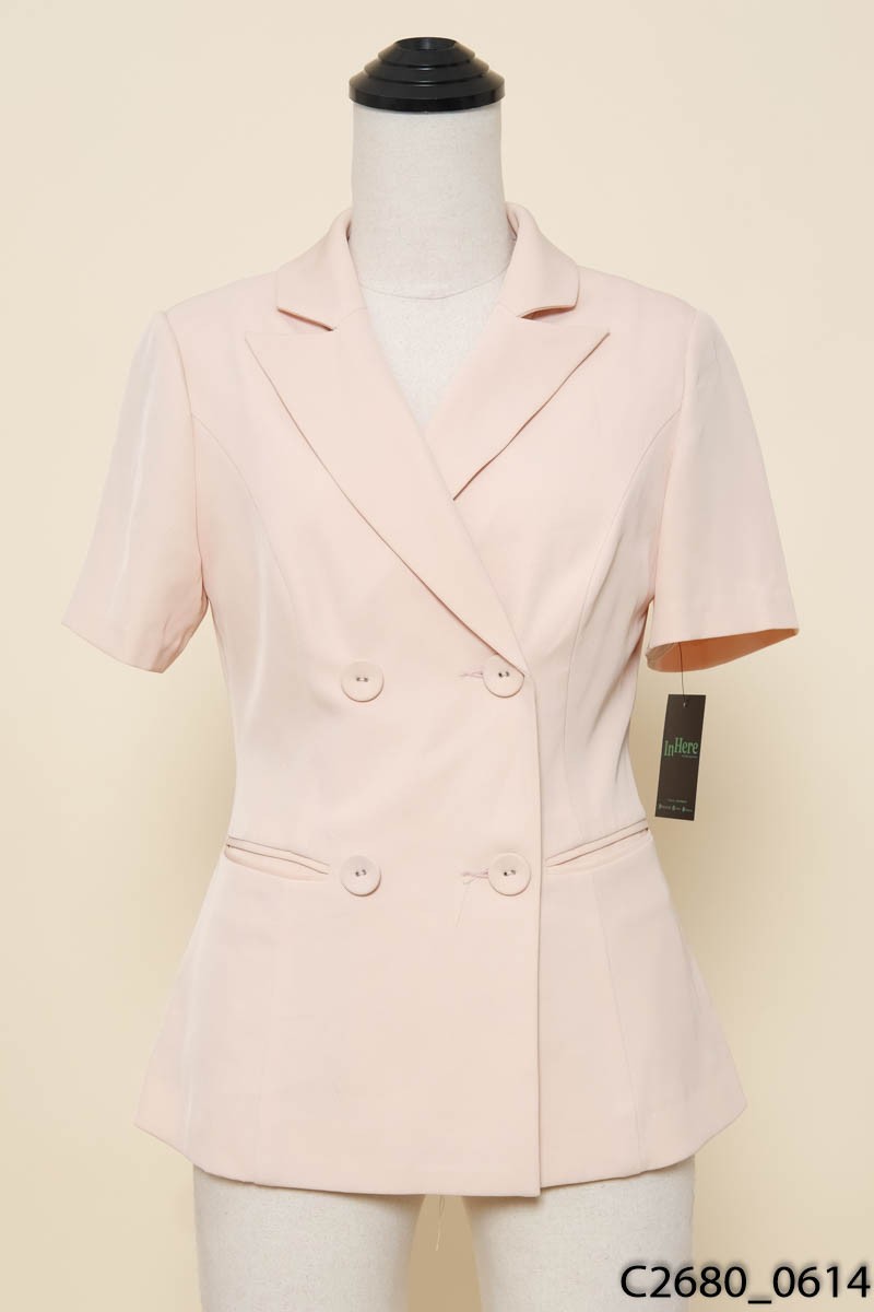 Áo khoác vest hồng 7AM