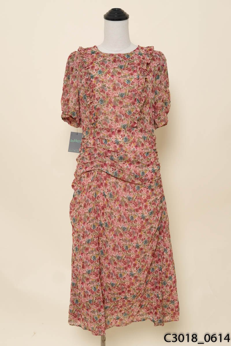 Đầm hồng hoa New Tags
