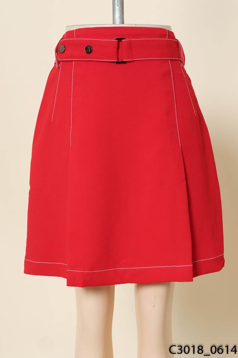 Chân váy đỏ kèm đai Ivy Moda New Tags