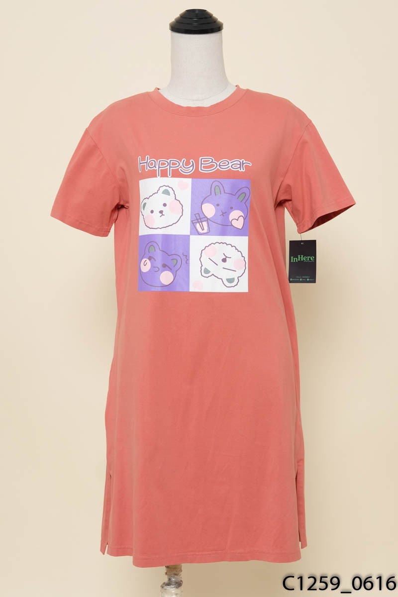 URBAN OUTFITS- Đầm hồng cộc tay