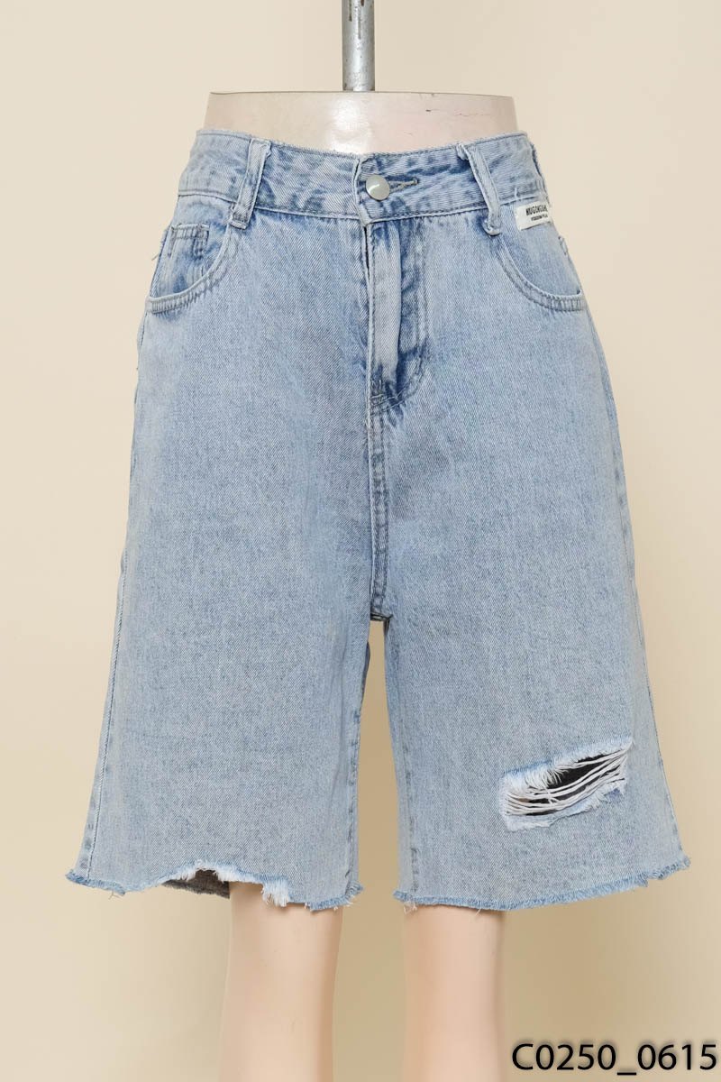 Quần ngố jeans xanh nhạt