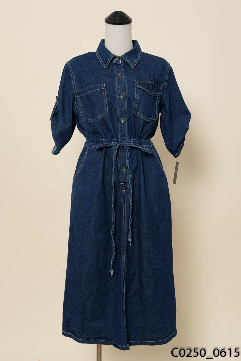 Đầm jeans xanh đậm