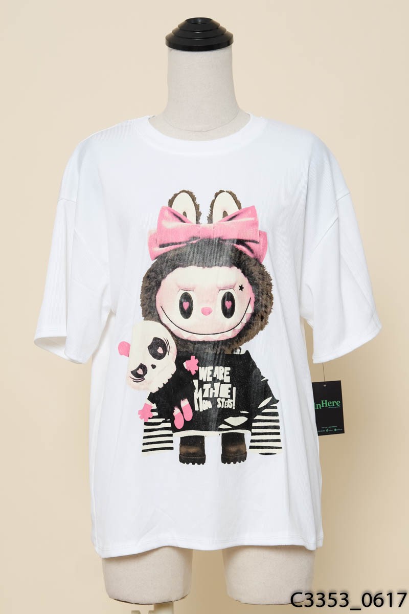 Áo trắng hình labubu New Tags