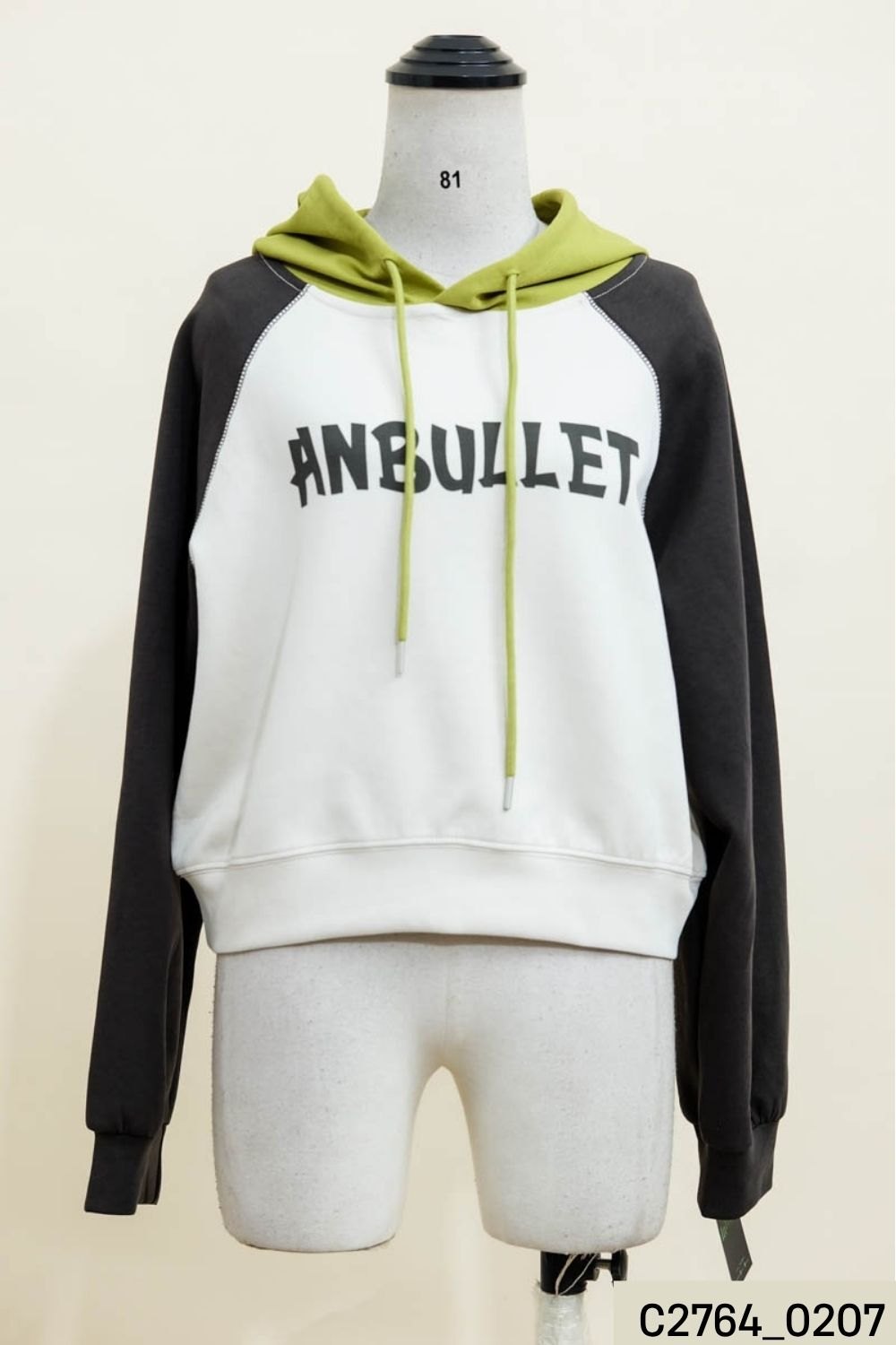 Áo hoodie be tay xám
